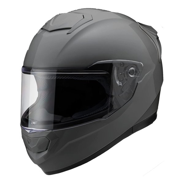 バイク用 フルフェイスヘルメット グロスグレー Lサイズ 59~60 全排気量対応 YHー002GGYL