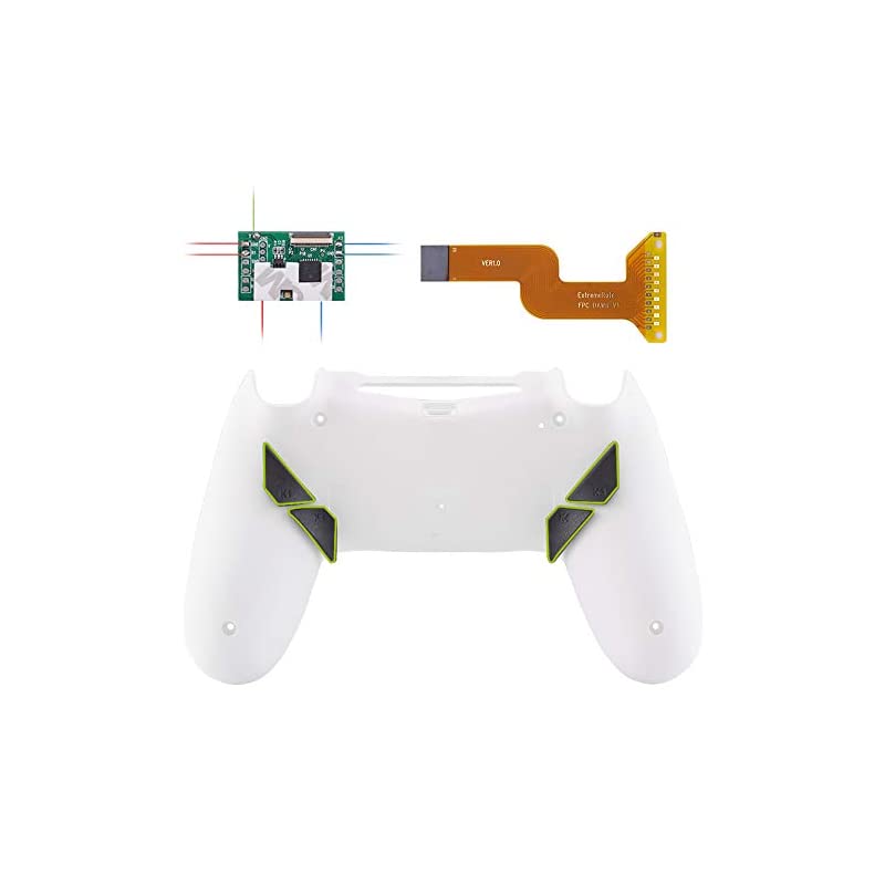 PS4コントローラー用Dawnアップグレードボード再設計バックケースとバックボタン【ホワイト】