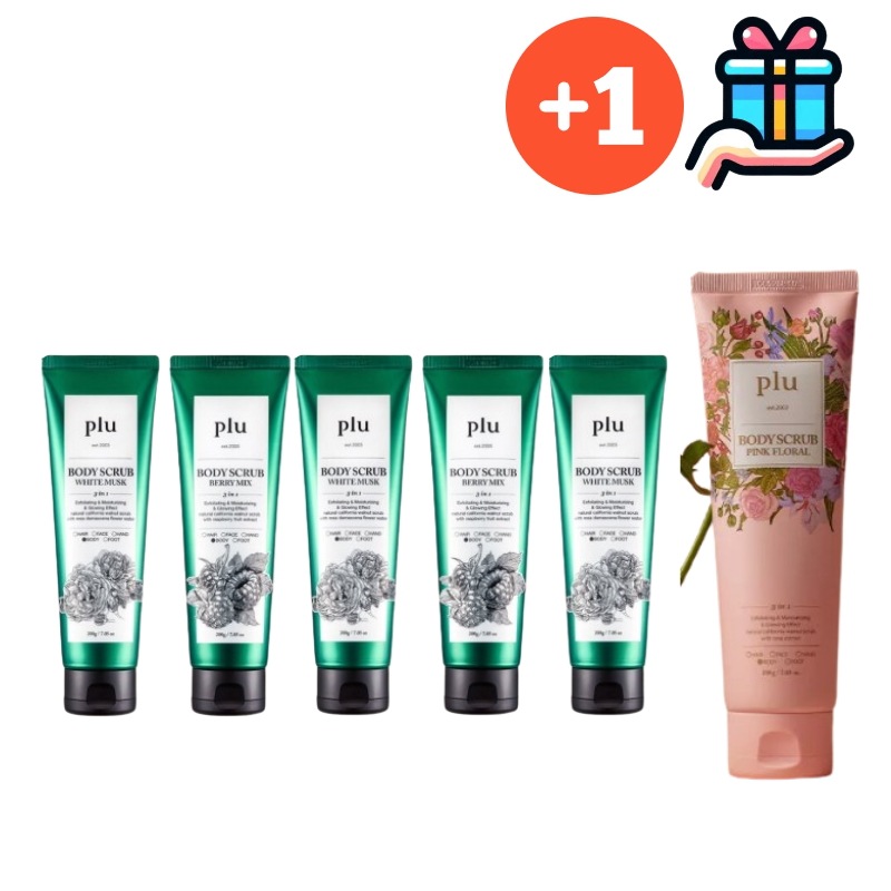 [大容量企画商品4+2] オリジナルボディスクラブ4+1 200g*4 追加贈呈 200g + ピンクフローラル 200g 計 1200g 角質除去 スキンケア 韓国化粧品 正規品 しっとりとした水分