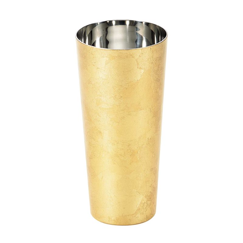 漆磨(シーマ) 2重 タンブラー 350ml 箔衣 ピルスナーカップ 直径7.1cm×高さ15cm Made in TSUBAME