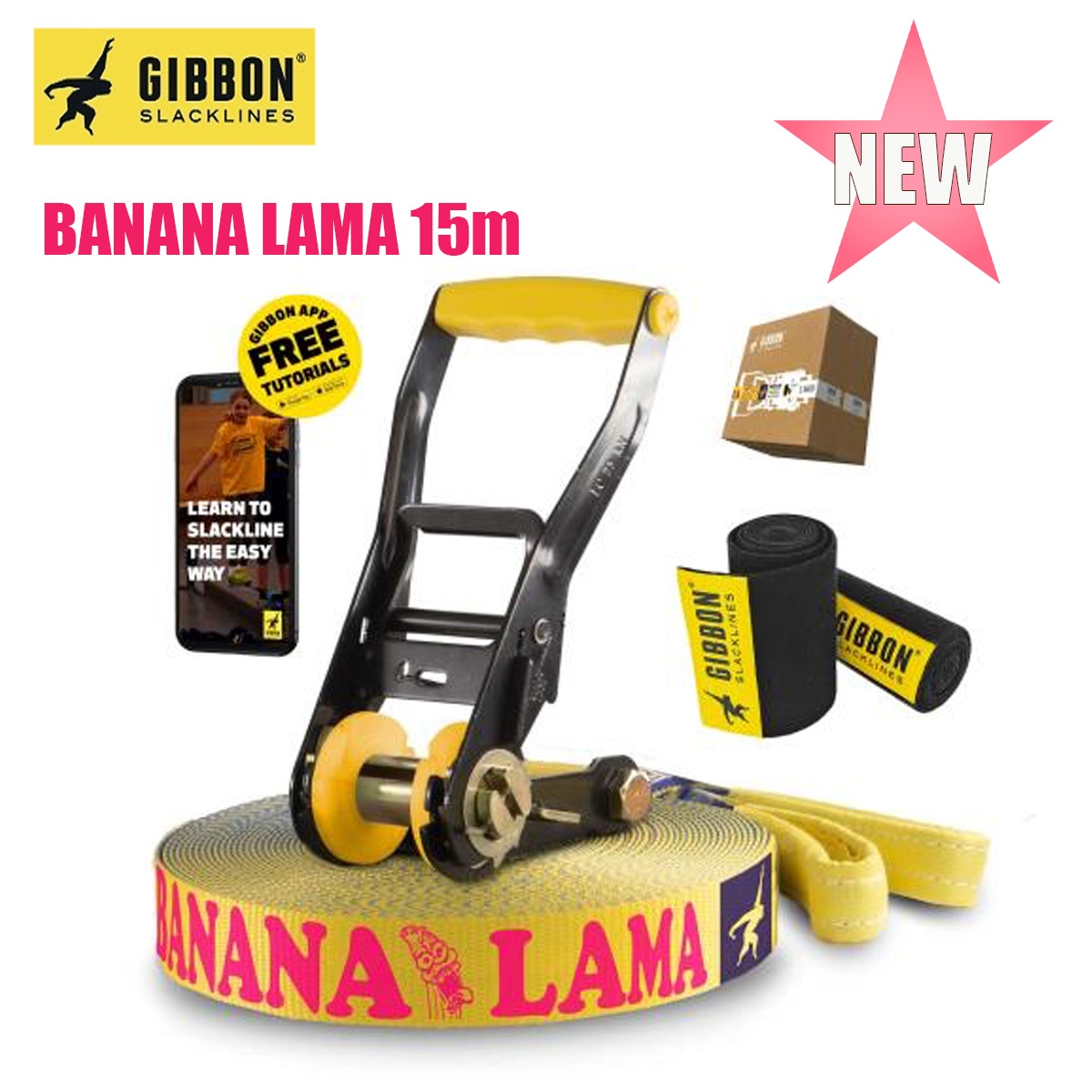 SLACKLINE BANANA LAMA TREEWEAR15m 3.5cm幅 オールラウンド