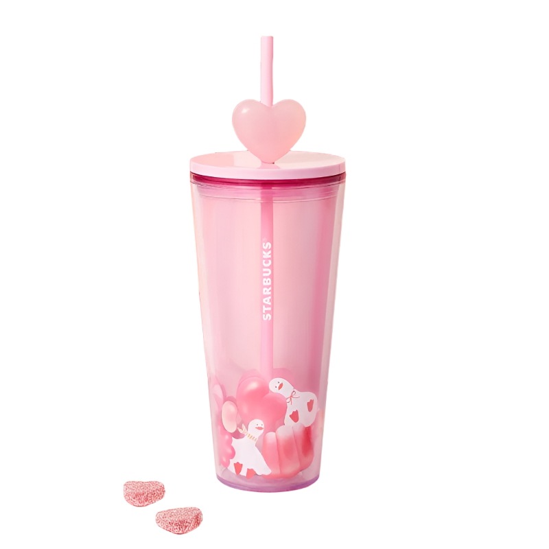 [期間限定] ゼリーダック ハートチャーム コールドカップ 591ml