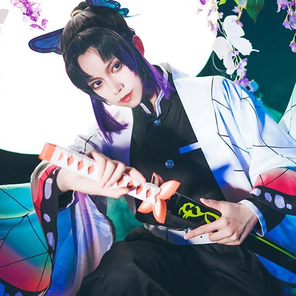 【人気爆売れ中】胡蝶しのぶ コスプレ衣装 S M L XL 男女兼用 ハロウィン 学園祭 イベント 文化祭 仮装 変装