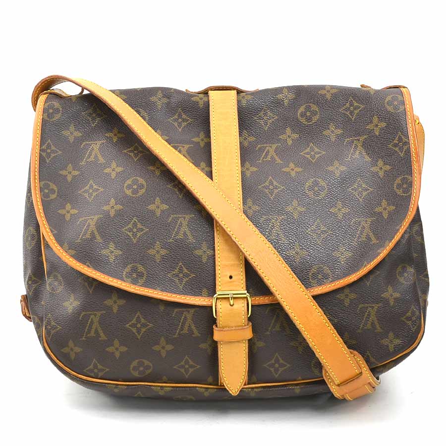 ルイ ヴィトン LOUIS VUITTON ショルダーバッグ モノグラム ソミュール35 モノグラムキャンバス ブラウン ゴールド ユニセックス M42254 e61841a