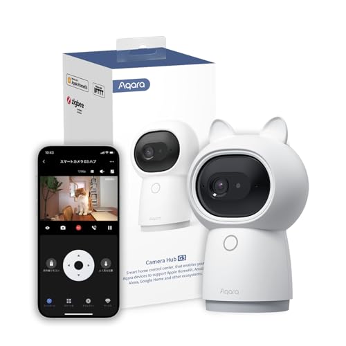 Aqara スマートリモコン G3ハブ 監視カメラ 室内 アカラ ペットカメラ ベビーモニター Alexa 年寄り看護 AI顔認識 ペット認識 ペット追跡 300万画素 360度 暗視 双方向音声 赤 14,782円