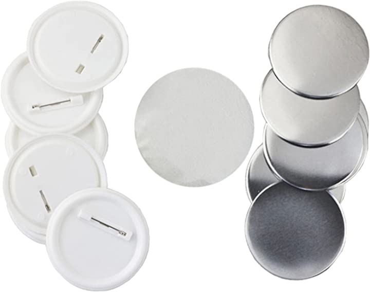 缶バッジ パーツセット 75mm 缶バッジマシーン用 素材 DIY 製作 ブリキ ばね針式( 直径75mm)