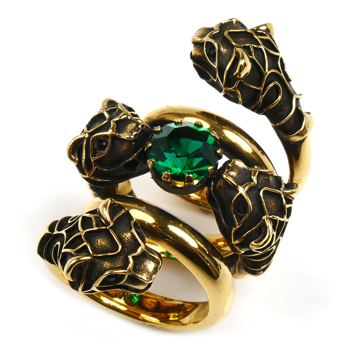 GUCCI グッチ GP タイガーヘッド ダブルラップ リング・指輪 401983 14号 33.7g メンズ レディース ユニセックス 中古 27,600円