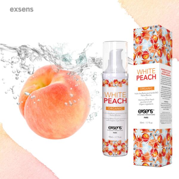 exsens オーガニック グルメ マッサージオイル ホワイトピーチ [5個セット] オーガニックプレジャーテイストオイル フェムケア フェム活 プライバシー [宅急便コン