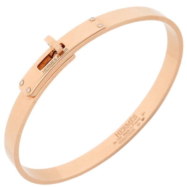 エルメス HERMES ブレスレット ケリーPM K18PG ダイヤモンド ピンクゴールド SH ローズゴールド AU750 750PG ダイヤ4石 H109032B 00SH 【箱】【中古】