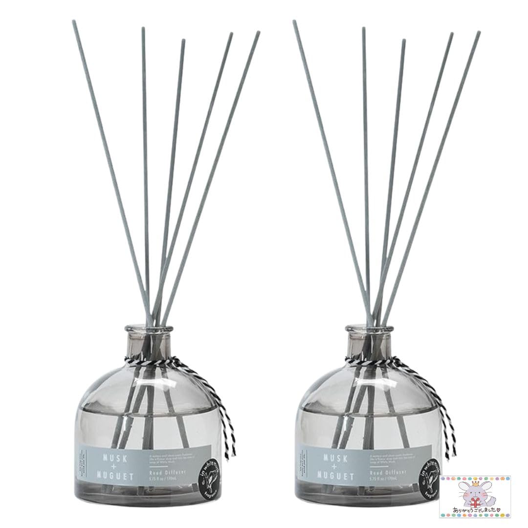 【まとめ買い】 2個 モアルーム ルームフレグランス リードディフューザー ムスク ミュゲの香り 170ml 芳香剤 部屋用