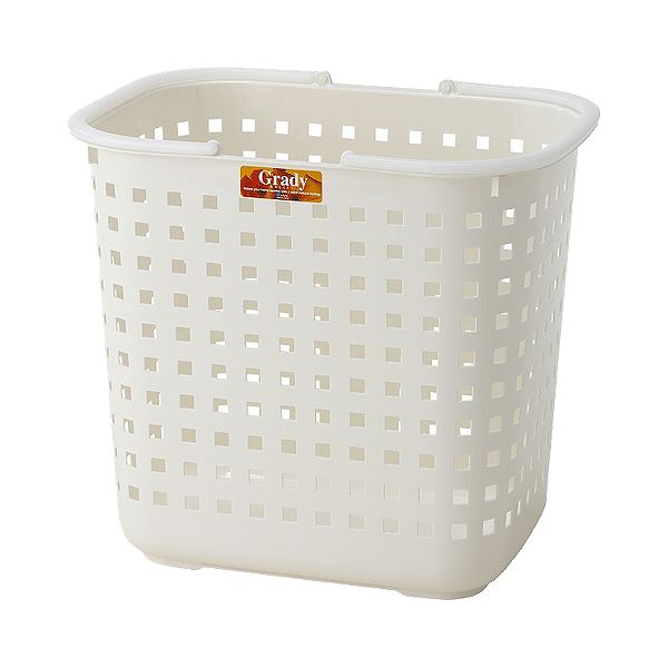 （まとめ）アスベル グレディバスケット Lクリアホワイト 1個[x10セット]