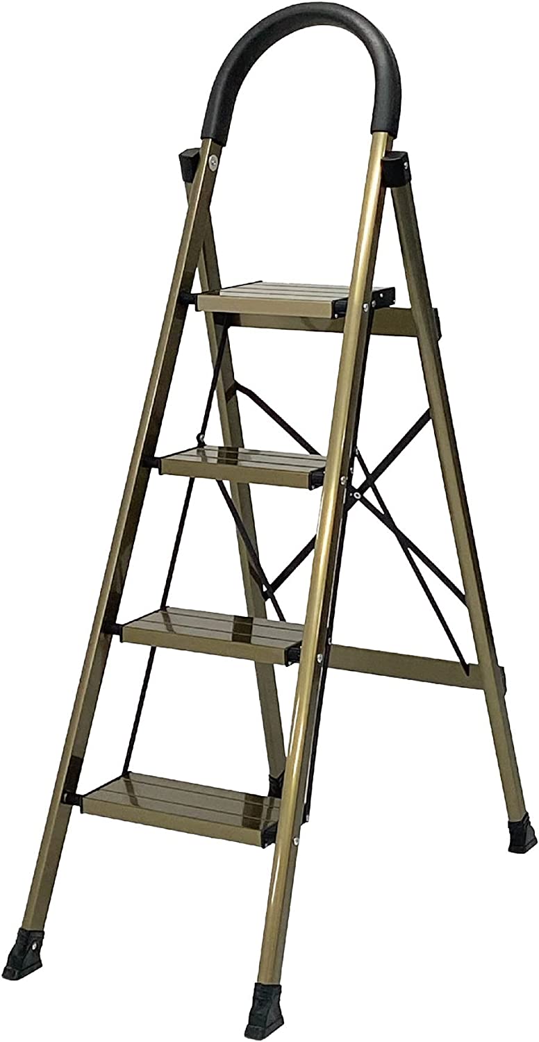 ONE STEP 脚立 4段 折りたたみ 持ち手付き アルミ 軽量 耐荷重150kg コンパクト 幅広 滑り止め付き おしゃれ 踏み台 ステップ台 はしご 梯子 9,232円