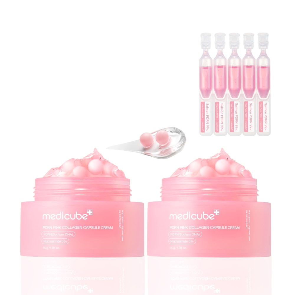 メディキューブ PDRN ピンク カプセルクリーム 55ml X 2個 / 美白トーニングクリーム