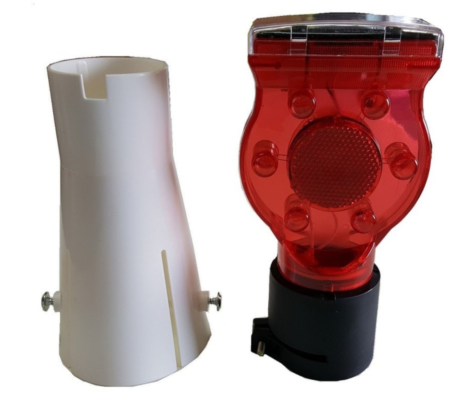 ソーラー工事灯 カラーコーン取付キャップ 10個セット 保安灯 夜間のみ点滅 16,160円