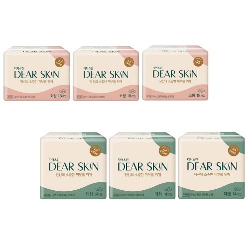 ディアスキンエアエンボ生理用ナプキン小型18Px3パック+大型14Px3パック快適で快適でさわやかで優れた吸収力通気性