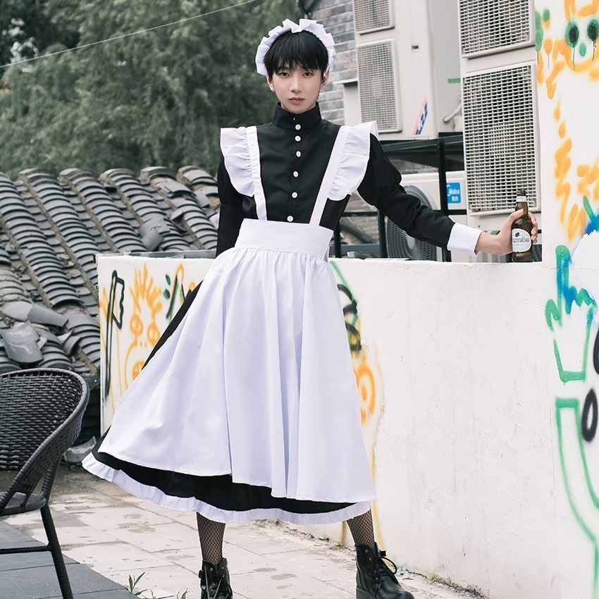 黒と白メイド女性服ロリータメイドかわいいlolitaワンピース大きいサイズコスプレ
