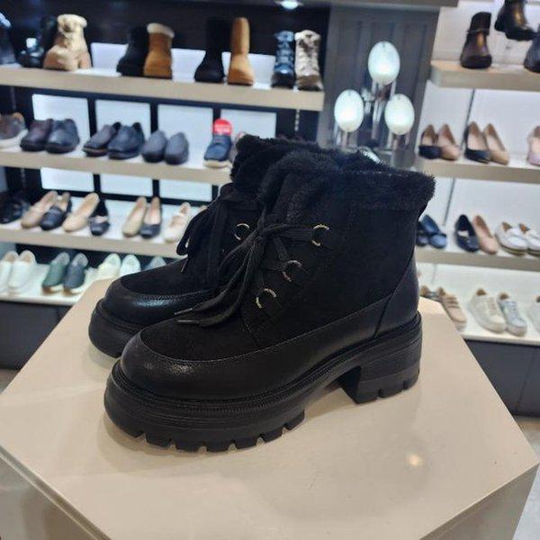 HC10 女性内皮毛皮ワーカーブーツ6cm黒 LCWA74U54C19 (42077843)