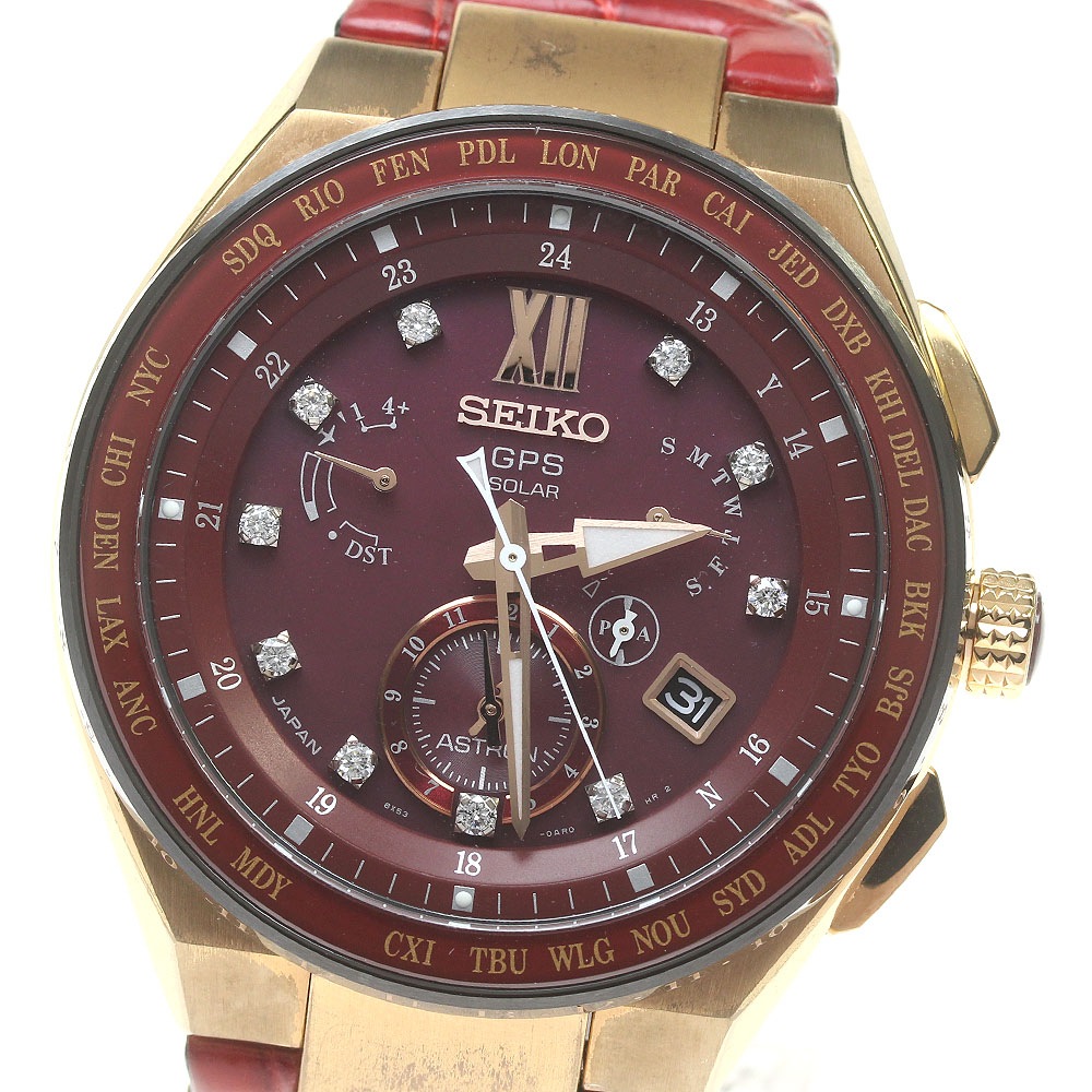 セイコー SEIKO SBXB158/8X53-0BA0-2 アストロン エグゼクティブライン 500本限定 10Pダイヤ ソーラー電波 メンズ _844785【中古】