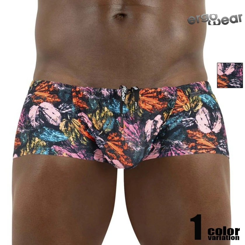 Ergowear/エルゴウェア FEEL SW Swim Trunks　葉柄 ボタニカル　スイムウェア ビキニブリーフ型　メンズ水着 海水パンツ　海パン 男性水着 ビーチウェア フロント立体構造　スト