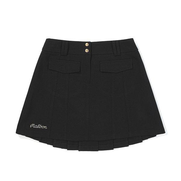 [マルボン公式] 女性変形プリーツアウトポケットスカート BLACK (WOMAN)