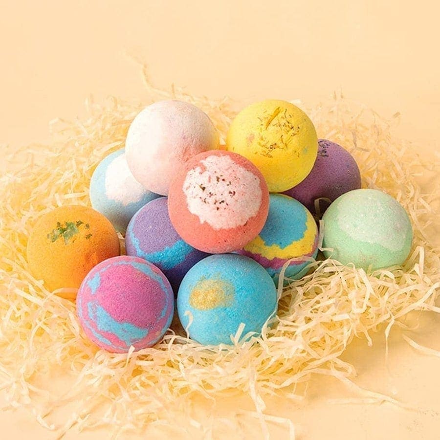 バスボム 1296個セット カラフル 香り弾 炭酸 入浴剤 エッセンシャルオイル含まれ バスボール