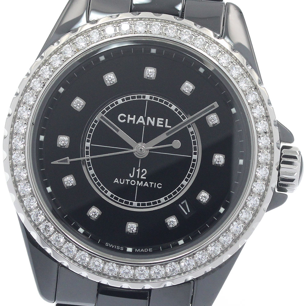 シャネル CHANEL H6526 J12 キャリバー 12.1 ダイヤベゼル 12P 自動巻き メンズ 保証書付き_950957【中古】