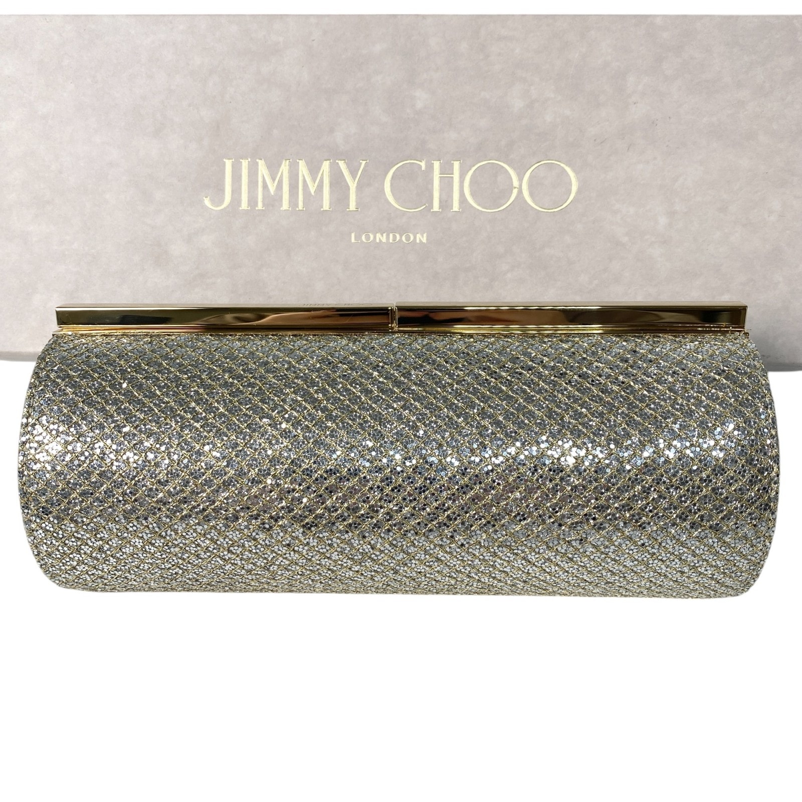 美品 ジミーチュウ JIMMY CHOO レディース グリッター クラッチバッグ パーティーバッグ