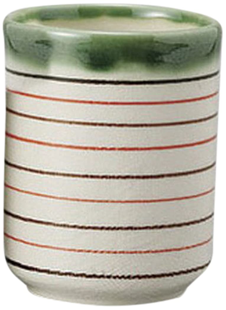 10個セット 組湯呑 織部駒筋湯呑(小)赤 [6.1 x 8cm 170cc] 【料亭 旅館 和食器 飲食店 業務用 器 食器】 5,776円