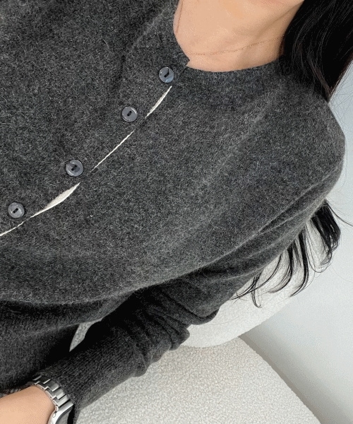 ラクーン テープ ディテール カーディガン 2 color