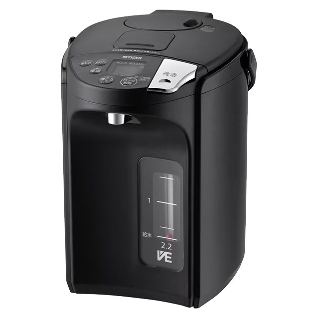 電気ポット 2.2L 蒸気レス VE電気まほうびん とく子さん 電動ポット 電動給湯 エアー給湯 アーバンブラック PIS-G220KE