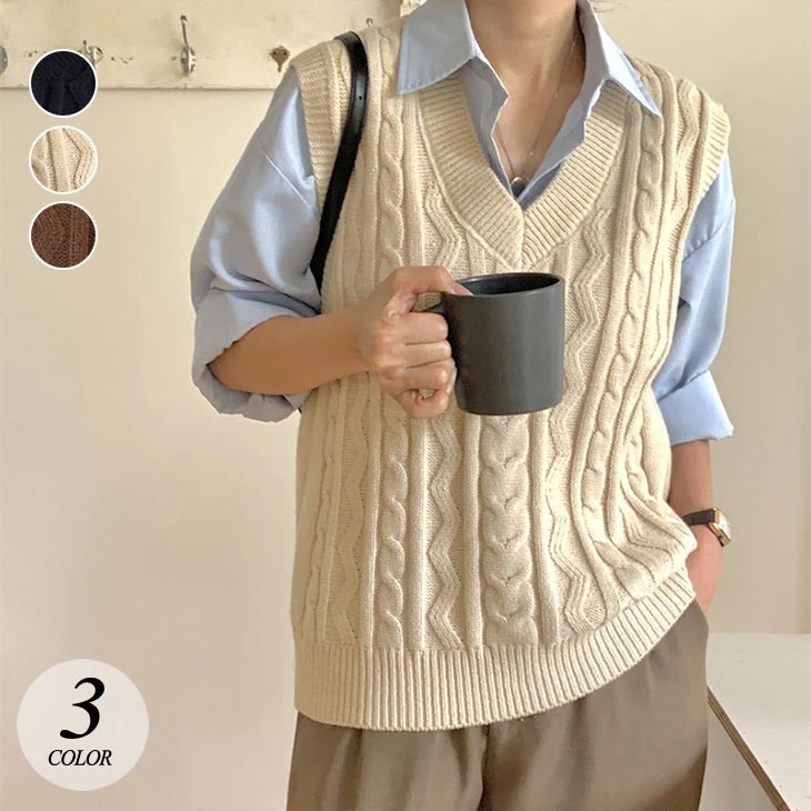 【2025新作 急速出荷】Vネック ニット ベスト レディース 秋 冬 トップス 重ね着 レイヤード アウター セーターベスト ニットベスト ノースリーブ 高見え 通勤 通学 ニットアウター 韓国ファ