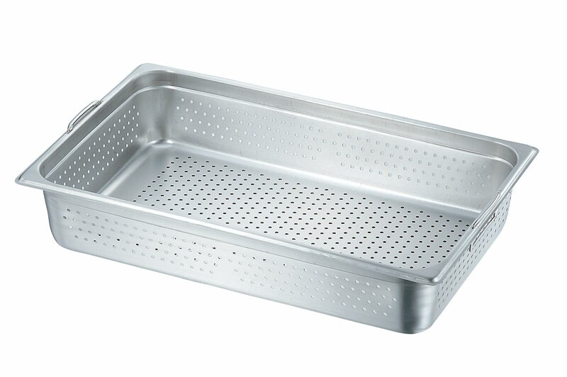 本間製作所 仔犬印 18-8 穴明ホテルパンIIフック付 1/2 深さ100mm 段付き