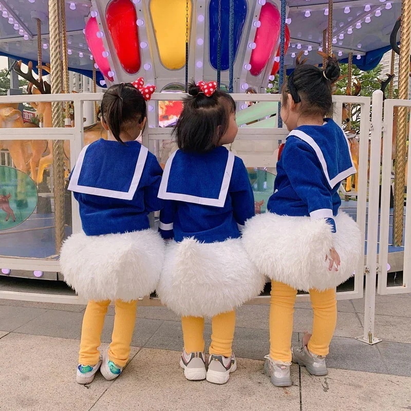 ハロウィンコスプレ衣装女の子男の子ドナルドダック風子供用コスプレクリスマスプレゼントキッズコスプレ衣装変装仮装コスム子供ステージ服ダックハロウィン 学園祭コスプレ仮装長袖可愛い