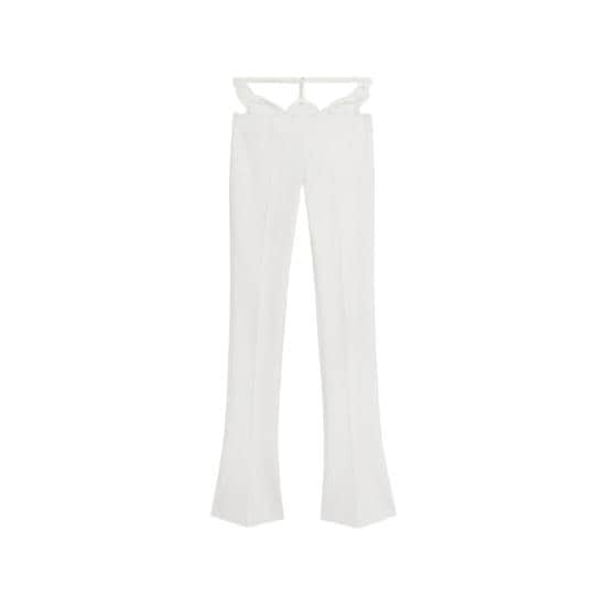 BLUMARINE Women Straight Pants 4P108A N0102 WHITE