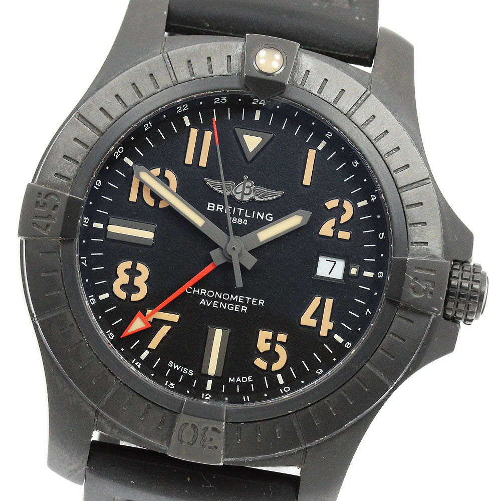 ブライトリング BREITLING V32395 アベンジャー GMT 45 ナイトミッション 自動巻き メンズ _942507【中古】