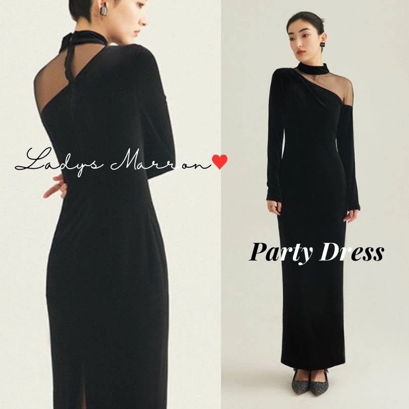 2点購入で200円割引利用可能なポイント セットワンショルダードレス ロングドレス お呼ばれドレス 結婚式 パーティードレス かっこいい オケージョンドレス アシンメトリードレス モード 黒ドレス 黒 7,553円