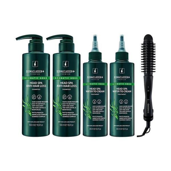 ザ·マクラセン ヘッドスパ ヘアロス シャンプー500mlx2 +トリートメント250mlx2 + ヘアロール ヘアアイロン_M