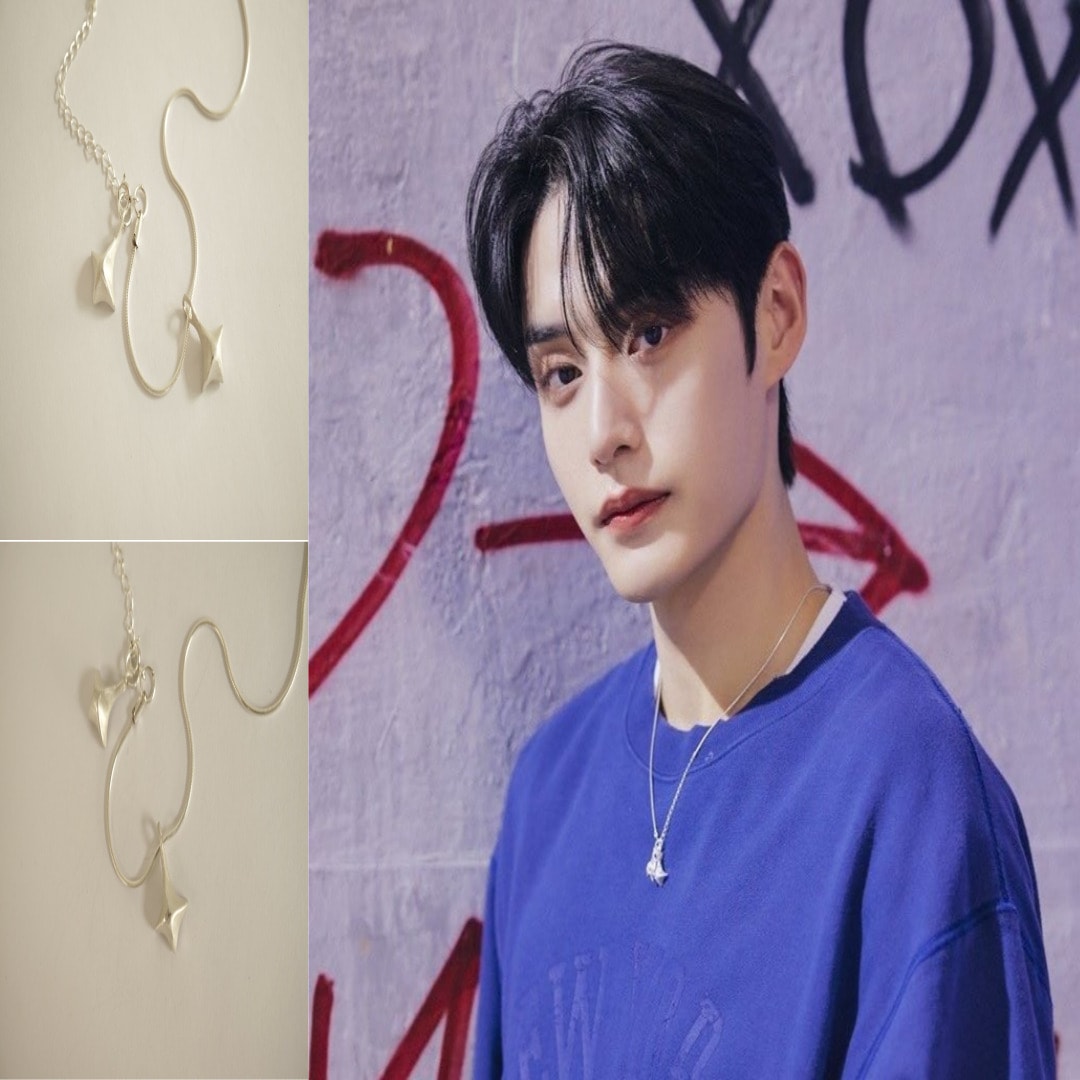 [ZB1 ジウン着用] VACACTSILVER R one pointed necklace 韓国アイドル　韓国ブランド　K-POP