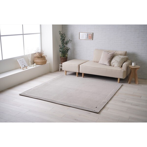 1280830131303 ラグ カーペット 無地ラグ 無地カーペット ボリュームラグ フランネル タッチ感 ストライプ 滑り止め グレー 約180×240cm 約2畳 メーカー直送 7,827円