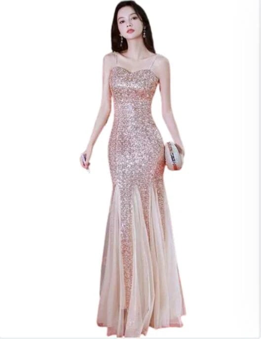 ワンピース ドレス 総レース 刺繍 マーメイド 透け感 レディース ロング丈 ミモレ丈 袖あり 七分袖 ラウンドネック スカラップ スリム