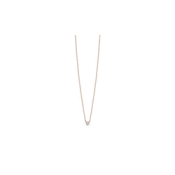 ティファニー TIFFANY ネックレス ローズゴールド 18K ダイヤモンド ラウンド