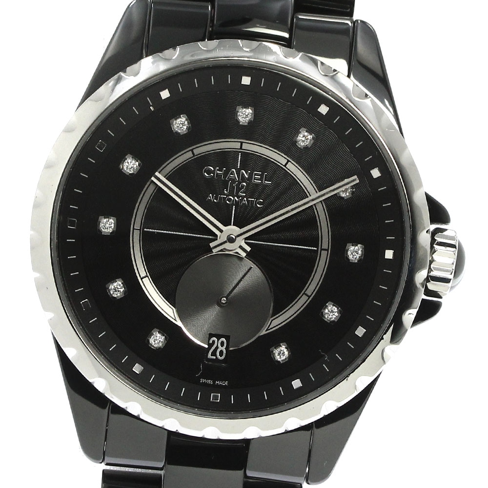 シャネル CHANEL H4344 J12 11Pダイヤ 自動巻き ボーイズ 保証書付き_783543【中古】 185,350円