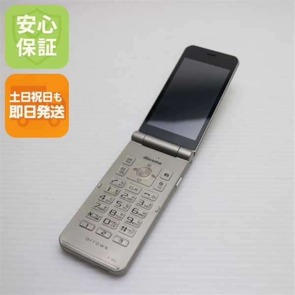 美品 arrows ケータイ ベーシック F-41C ゴールド スマホ 白ロム 中古 土日祝発送OK 165