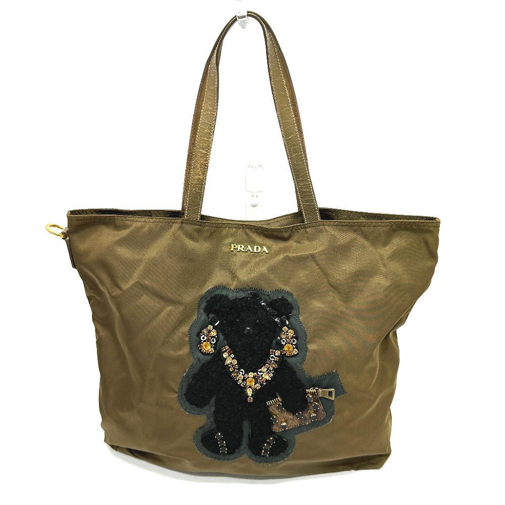 トートバッグ ベア ストーン トートバック カバン トート ナイロン ブラウン系