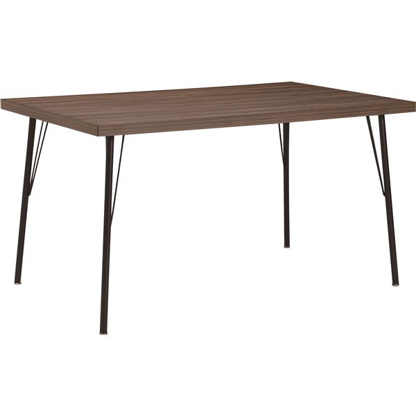 ダイニングテーブル 130cm幅 スチール アイアン 4人掛け用 ダークブラウン 組立品 チェア別売