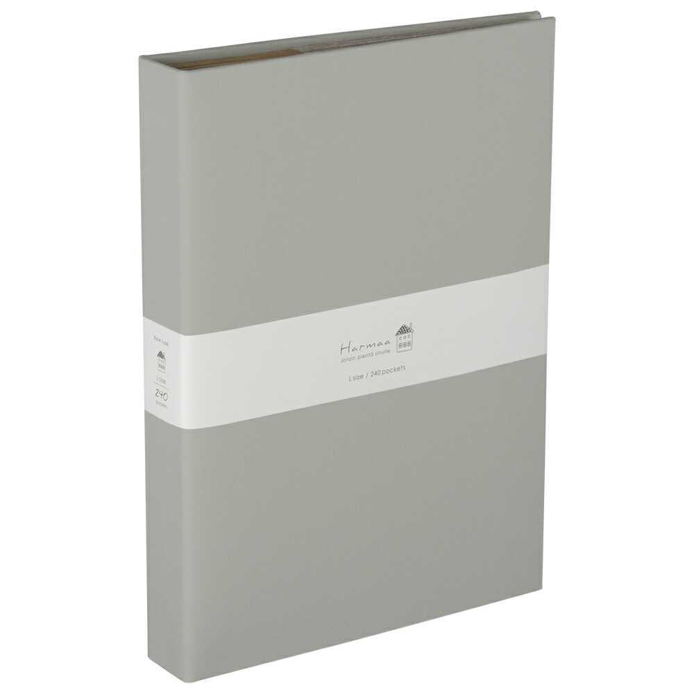 （まとめ買い）ハルマー 1PLポケットアルバム L判3段240枚 グレー A-HR3P-101-N [x3]