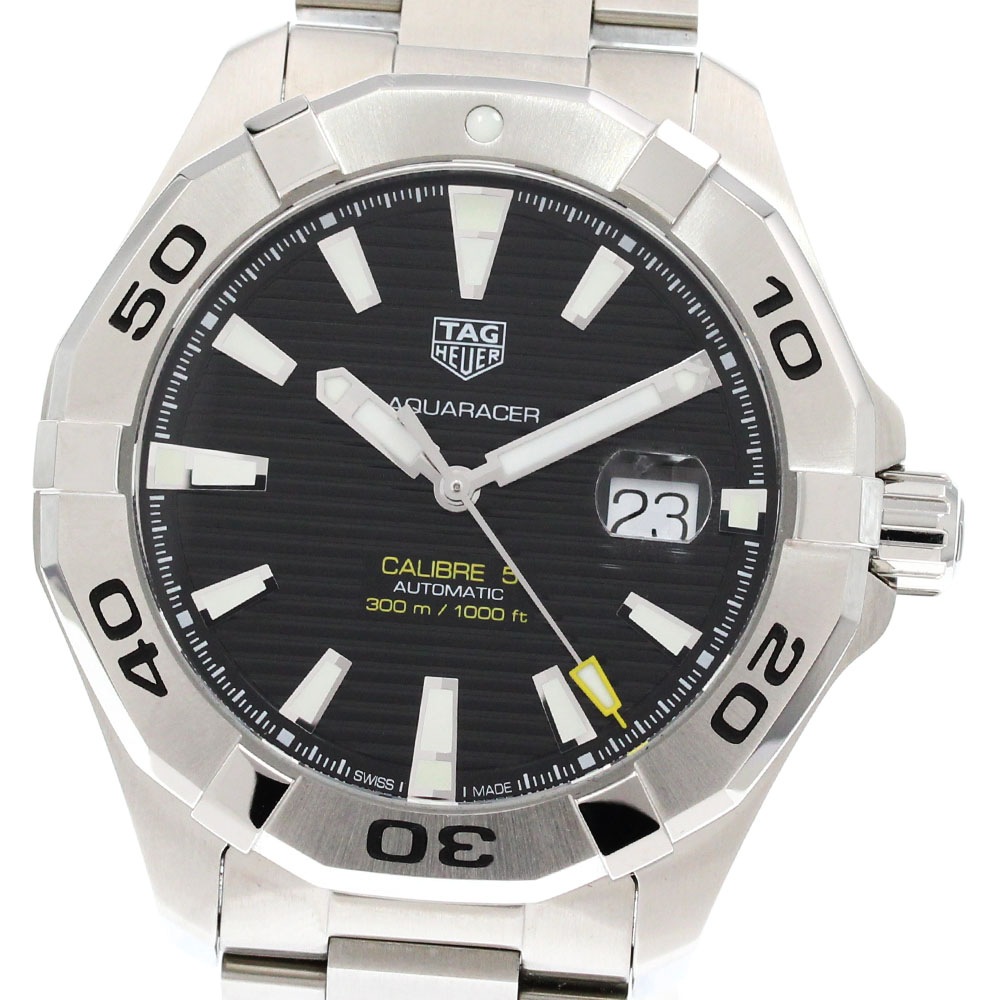 タグホイヤー TAG HEUER WAY2010-0 アクアレーサー キャリバー5 デイト 自動巻き メンズ 美品 箱付き_863154【中古】