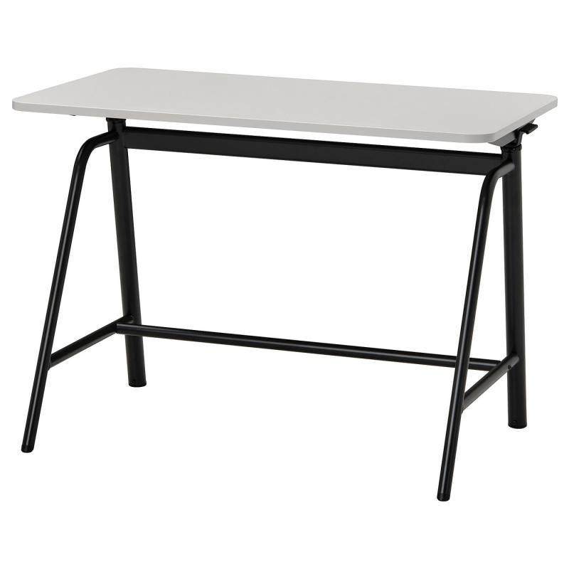 GLADHOJDEN グラードホイデン デスク 昇降式 - ライトグレー/チャコール 100x60 cm