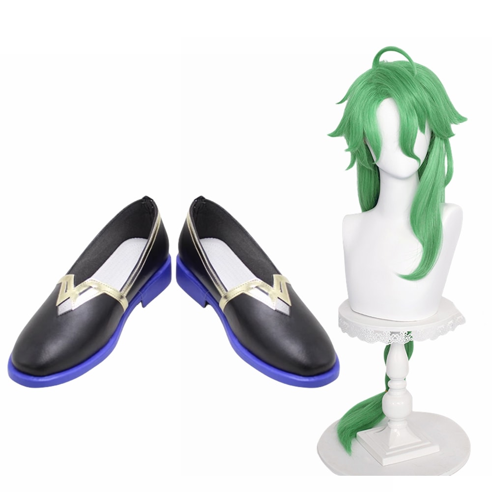 白朮 びゃくじゅつ コスプレ靴 ブーツ ウィッグ付き コスプレ 演出服 アニメ 祭り ハロウィン クリスマス 学園祭 文化祭 仮装