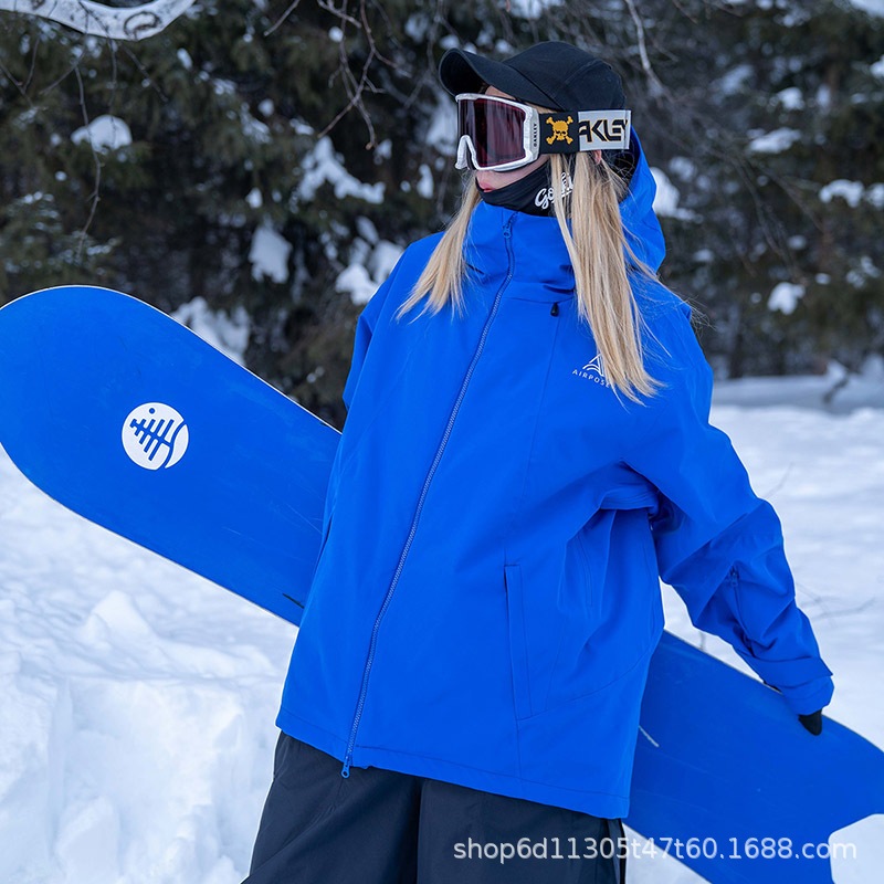 2025 スキースーツ女性と男性のための冬 3l シングルボード屋外厚みのある防風ルーズアメリカンスタイルスキースーツ